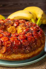 Banada cake on the table.