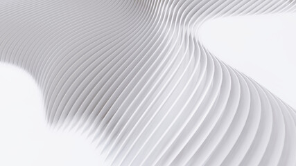 Naklejka premium Abstract Curved Shapes. White Circular Background.