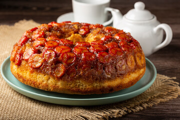Banada cake on the table.