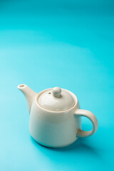 White ceramic teapot 