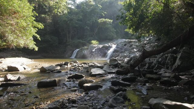 Natural Colombian reserve quebrada Valencia