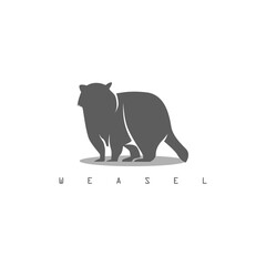 Little Weasel Logo Design Vector