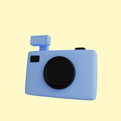 3d illustration of simple object camera