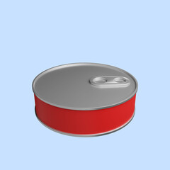 3d illustration of food canned food