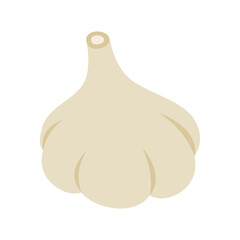 大蒜のイラスト。丸く可愛く描いた野菜のニンニク。