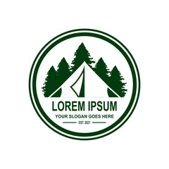 Fototapeta premium camping logo , adventure logo vector