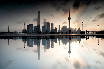 Fototapeta premium Shanghai skyline