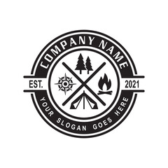 camping logo , adventure logo vector