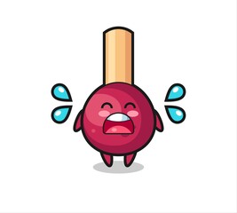 matches cartoon illustration with crying gesture