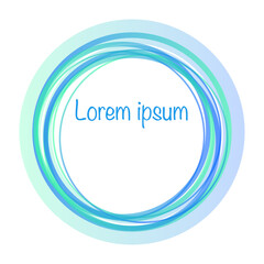 Circle blue gradient abstract banner template