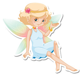 Beautiful fairy cartoon character sticker