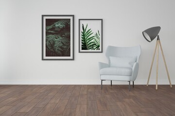 Modern interior design. 3D illustration