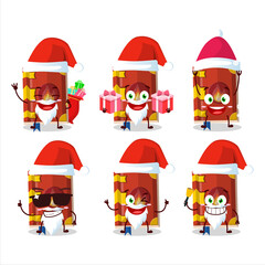 Santa Claus emoticons with fire book of magic cartoon character