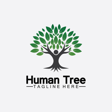 People Tree Vector Logo Template illustration design