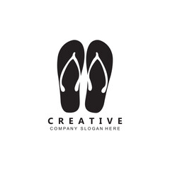 flip-flops logo vector symbol icon used on the feet