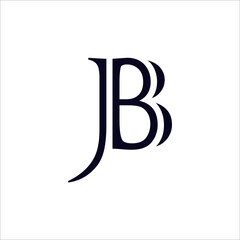 Letter JB design logo vector.