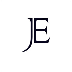 Letter JE design logo vector.