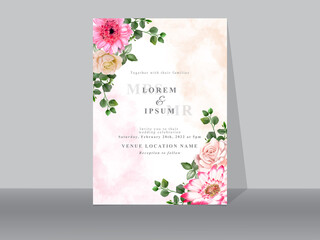 Beautiful Floral wedding invitation cards