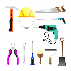 set of tools for construction