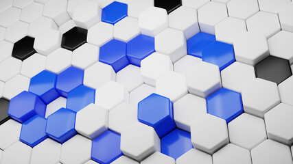 abstract hexagon background Futuristic technology concept. 3D illustration