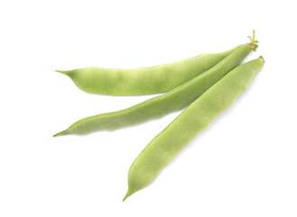 Morocco green beans isolated on white background