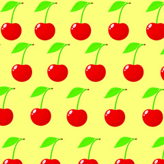 seamless pattern with cherry, cherries