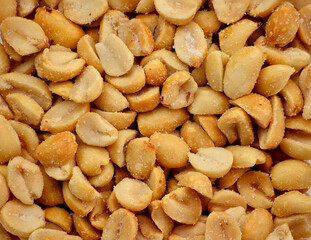 Close up de cacahuate salado