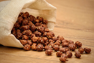 Close up de cacahuate garapiñado