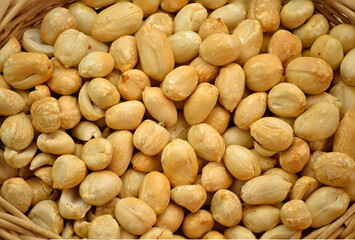 Close up de cacahuate sin cascara