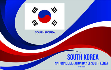 National day of south korea vektor.