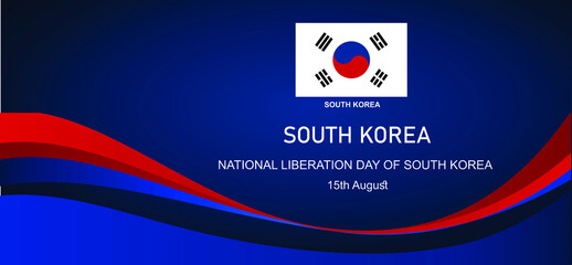 National day of south korea vektor.