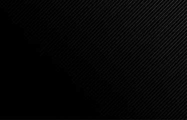 Gray diagonal thin lines pattern on black abstract background vector