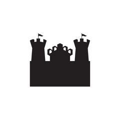 Fortress building logo design template