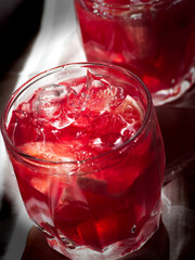 glass of grapefruit juice, slices of a grapefruit, healthy breakfast
