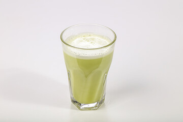 Natural fresh maked green apple juice