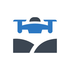 Drone flying icon