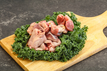 Raw chicken stomach for cooking
