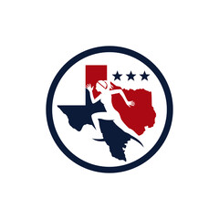 marathon running sports logo in texas