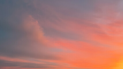 Naklejka na ściany i meble Sunset sky for sky background beautiful sky nature