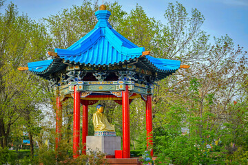 Buddha statue in Elista city park