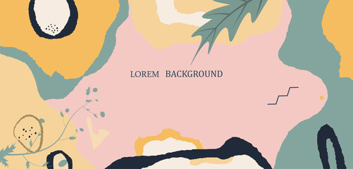 Trendy multicolor artistic background. Contemporary style in demand