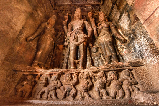 World Heritage Site, Badami Cave Temples, Karnataka, India