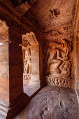 World Heritage Site, Badami Cave Temples, Karnataka, India