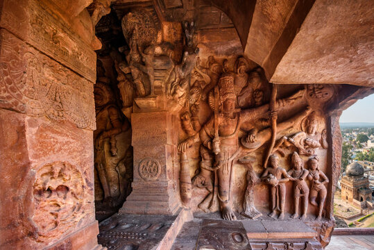 World Heritage Site, Badami Cave Temples, Karnataka, India