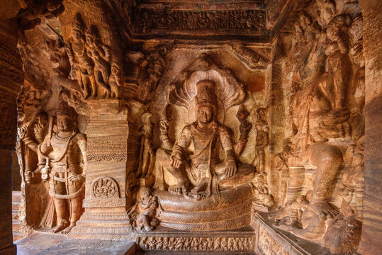 World Heritage Site, Badami Cave Temples, Karnataka, India