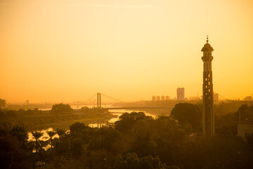 A sunset view of river Nile in Khartoum, Sudan