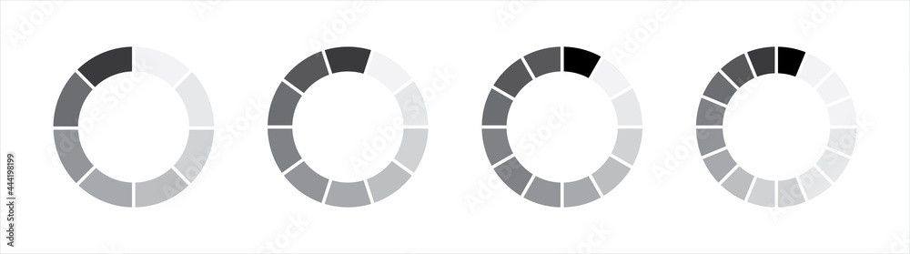 Poster loading icons set. load. load bar collection. loading icons on white background.