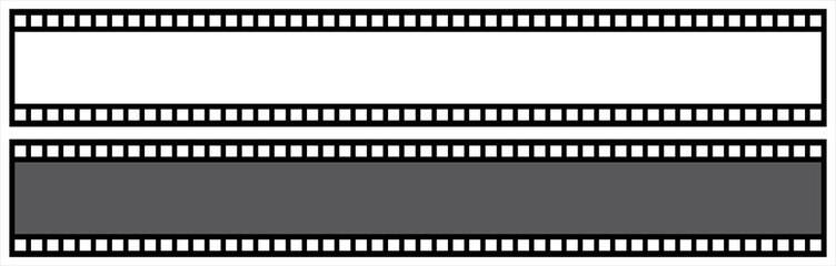 Film strip collection. Vector template. Cinema, movie, photo, filmstrip frame. Vector illustration.	