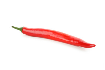 Red hot chili pepper isolated on white background