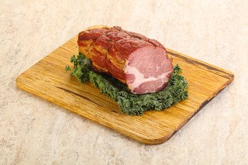 Delicous pork cured meat isolated